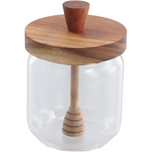 Glazen honingdispenser voor onderdompeling - handig honingglas met kraantje