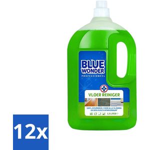 Blue Wonder - Professionele Vloerreiniger - Intensieve Reiniging - 1500 ml - Voordeelverpakking - 12 stuks
