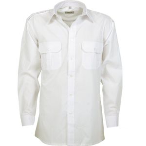 GCM overhemd - blouse heren - wit uni - lange mouwen - 862 - maat 43/44