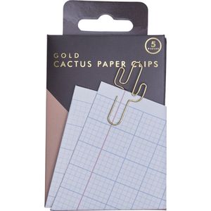Suck Uk Paperclips Cactus 3,9 X 2,7 Cm Staal Goud 5 Stuks