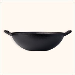 OTIX Gietijzeren wokpan - Alle warmtebronnen - Inductie - Wok - Zwart - 31cm - Gietijzer - Wokpannen