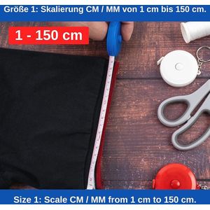 Universeel 2-in-1 Meetlint 150 cm - 3 Stuks - Ideaal voor Kleding en Lichaamsmetingen
