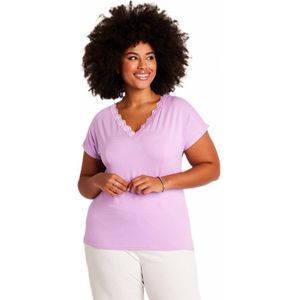 Kort T-shirt van stretchkant