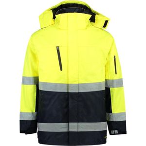 Tricorp Parka EN471 bi-color - Workwear - 403004 - fluor geel / navy - Maat XXL