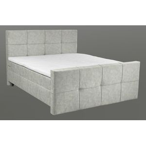 Nessa® - 120x200 Boxspringset IBIZA Crème - Beige - Complete Boxspring - Inclusief Orthopedische Topper