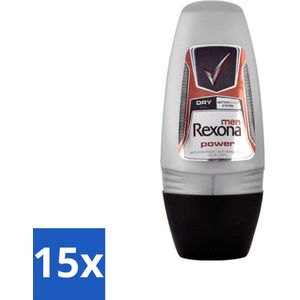 15 x Rexona - Advanced Protection - Deo Roll-on - Anti-transpirant - 50 ml - Langdurige Bescherming - Roll-on - Aluminium Sesquichlorohydrate - Fris - Zelfverzekerd