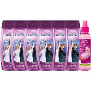 La Rive Disney Frozen Shampoo en Badgel Kids Sweet Banana - Kindershampoo - 6 x 250ml - Voordeelverpakking