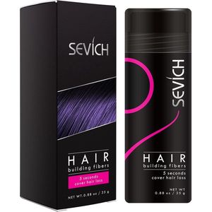 Sevich Haarpoeder voor donkerbruin haar - Hoge kwaliteit camouflage voor kale plekken - Haarverdikker - Organic - Hair Fiber Building- Donkerbruin
