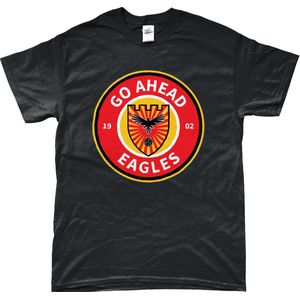 Go Ahead Eagles Shirt - De Adelaars - T-Shirt - Deventer - 0570 - Voetbal - Artikelen - Zwart - Unisex - Regular Fit - Maat S