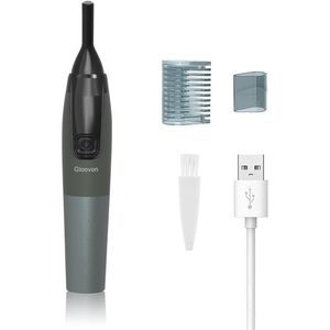 Gloovon® - Wenkbrauw Trimmer - Bakkebaardtrimmer - Wenkbrauw Scheermesje - Gezichtsdepilator - Oplaadbaar - Mannen & Vrouwen - Grijs