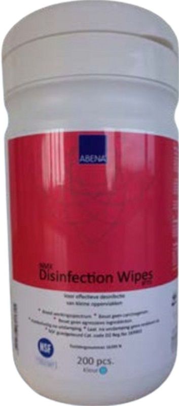 Abena - Desinfectiedoekjes - Blauw - 200 stuks - Professioneel Gebruik
