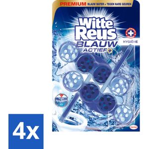 Witte Reus - Toiletblok - Blauw Actief - Hygiene - 2 Toiletblokken - Voordeelverpakking - 4 stuks