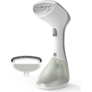 QEXREED Stoomstrijkijzer, 1300W Reislintstraal met 260ml Groot Reservoir, 2 Stoominstellingen, Kleding- en Stofverwijderaar, Compact en Draagbaar Handheld Ontwerp voor Thuis & Kantoor
