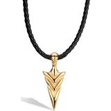 SERASAR - Lederen Ketting - Goud - 50cm