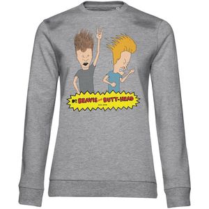 Beavis And ButtHead Sweater/trui -S- Headbanging Grijs