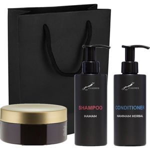 Douchepakket - Shampoo Hamam + Hammam Herbal Conditioner + Scrubzout 300 gram - 300 ml per fles