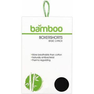 Bamboe Boxershorts 2PACK - Zwart - Apollo - Maat XXL