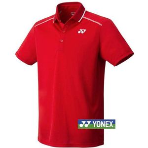 Yonex team+ polo - sunset rood - maat XS