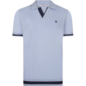 Felix Hardy - Tricot Polo Shirt - Blauw - Korte Mouwen - Heren