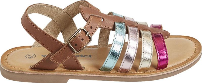 Leren Sandalen - Camel - Met Gespen - Voor Meisjes