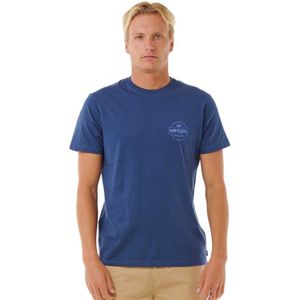 Rip Curl - Staple - T-shirt - Blauw - Korte Mouwen