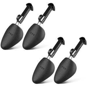 2-paar Verstelbare Plastic Schoenspanners voor Heren - Schoenspanners en Laarzenspanners voor Heren - Laarsvormers - Schoenspanner Ondersteuning - Geschikt voor herenschoenen en laarzen, behoudt de vorm van de schoen - Zwart