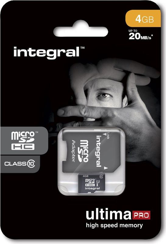 Integral 4GB ULTIMAPRO MICROSDHC CLASS 10 MicroSD UHS-I
