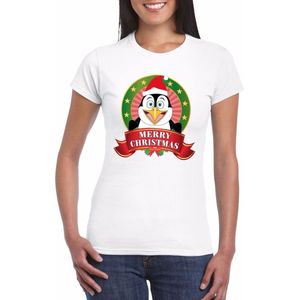 Foute Kerst shirt voor dames - pinguin - Merry Christmas L