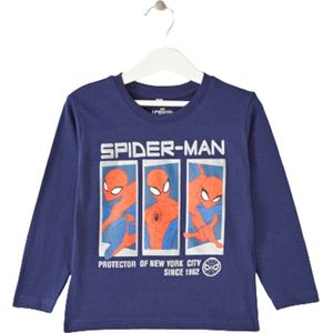 Marvel Spiderman Shirt - Lange Mouw - Maat 116/122