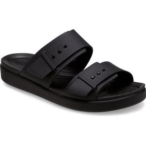 Crocs - Brooklyn Buckle - Slippers - Zwart - LiteRide™-schuimtechnologie