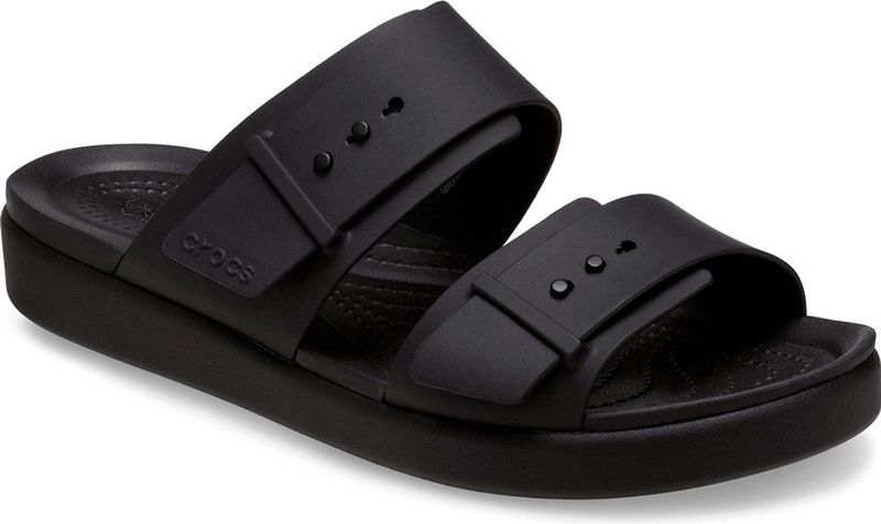 Crocs - Brooklyn Buckle - Slippers - Zwart - LiteRide™-schuimtechnologie