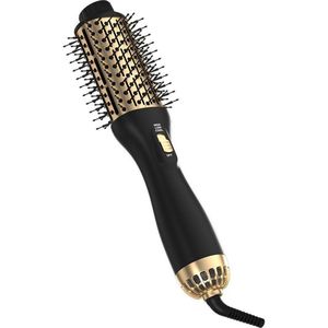 Föhnborstel - 3-in-1 negatieve ionen föhnborstel voor het drogen van steil haar met volume - 60 mm ovale krultang voor alle haartypen - Salonstijl, gladde, pluisvrije resultaten