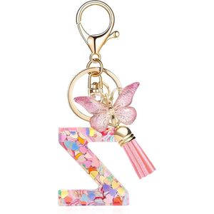 Gepersonaliseerde Sleutelhanger voor Vrouwen - Schattig Ontwerp - Verjaardagscadeau voor Zus (Z)