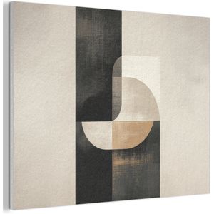 Akoestisch wandpaneel 70x50 cm - Vilt schilderij Modern - Vierkant - Vormen - Akoestische panelen - Geluidsdempende wanddecoratie - Geluidsisolatie woonkamer - Muurdecoratie geluidspanelen