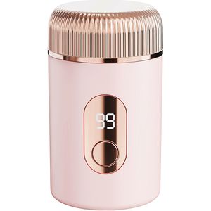 Scheerapparaat vrouw-scheerapparaat vrouwen intieme zone-scheerapparaat dames-Mini elektrisch scheerapparaat voor dames - Zomerse bikinilijn-epilator - Draagbaar mesje voor oksel- en beenhaarverwijdering - Roze - 4,2 x 4,2 x 7,1 cm