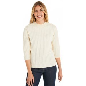 Rechte ribtrui met opstaande kraag