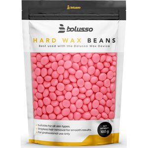 Bolusso - 100g Wax Bonen - Roos - Wax Parels - Ontharen Zonder Strips - Professionele Hars - Wax Korrels - Geschikt Voor Gehele Lichaam - Snel Resultaat - Effectiefst Met Het Bolusso Wax Apparaat