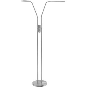 HighLight Murcia - vloerlamp leeslamp staande lamp - 2x6.5 w LED - dubbele dimmer - mat staal