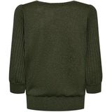 Freequent - FQGlitta 205244 - Trui - Kombu Green - Driekwartmouwen