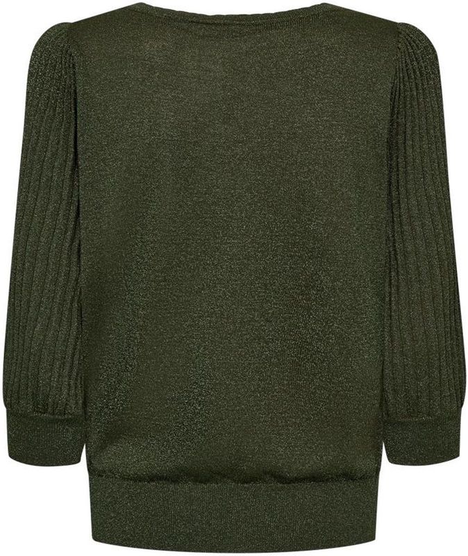 Freequent - FQGlitta 205244 - Trui - Kombu Green - Driekwartmouwen