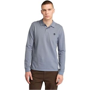 Timberland Millers River Pique Lange Mouw Poloshirt Grijs S Man