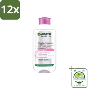 Garnier - SkinActive - Micellair Water - Gevoelige Huid - Gezichtsreiniger - 200 ml - Voordeelverpakking - 12 stuks - Micellair water - Gezichtsreiniger