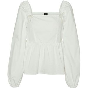 Vero Moda Bow Blouse Met Lange Mouwen Wit M Vrouw