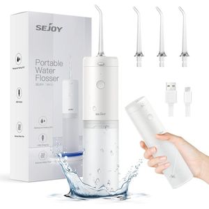 Draadloze Waterflosser voor Dieptereiniging van Tanden - Oplaadbare Mondelinge Irrigator met 3 Modi en 3 Jet Tips
