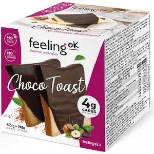 Feeling OK |  Toast Choco | 8 x 25 gram | Perfect voor een koolhydraatarm ontbijt of lunch| Koolhydraatarme Toast