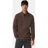 camel active - Gebreide Cardigan - Donkerbruin - Zachte Katoenmix