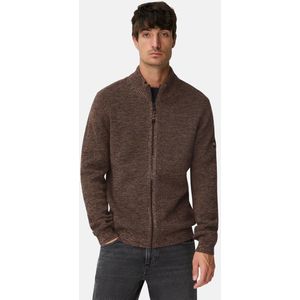 camel active - Gebreide Cardigan - Donkerbruin - Zachte Katoenmix