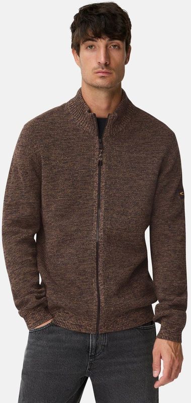 camel active - Gebreide Cardigan - Donkerbruin - Zachte Katoenmix