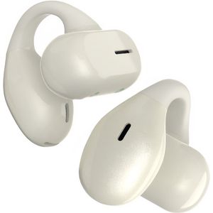 Xssive Open Ear Oortjes Beige | Draadloze Oordopjes met Oorhaak | Bluetooth 5.3 | Sport Oortjes Draadloos | Hardloop Oordopjes die Niet Uitvallen | IPX4 Waterbestendig