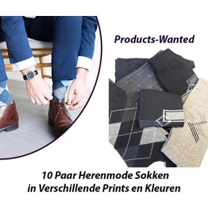Sokken voor Heren 10 Paar in Verschillende Prints en Kleuren
